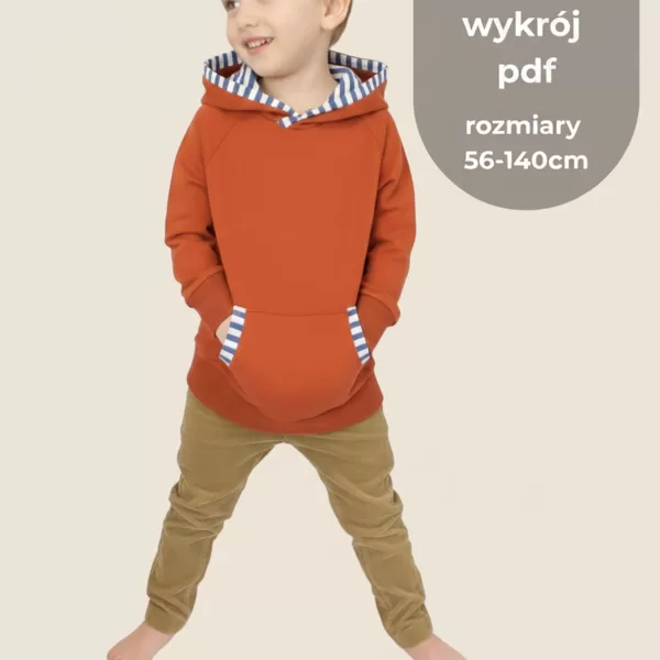 BLUZA RAGLANOWA Z KAPTUREM 